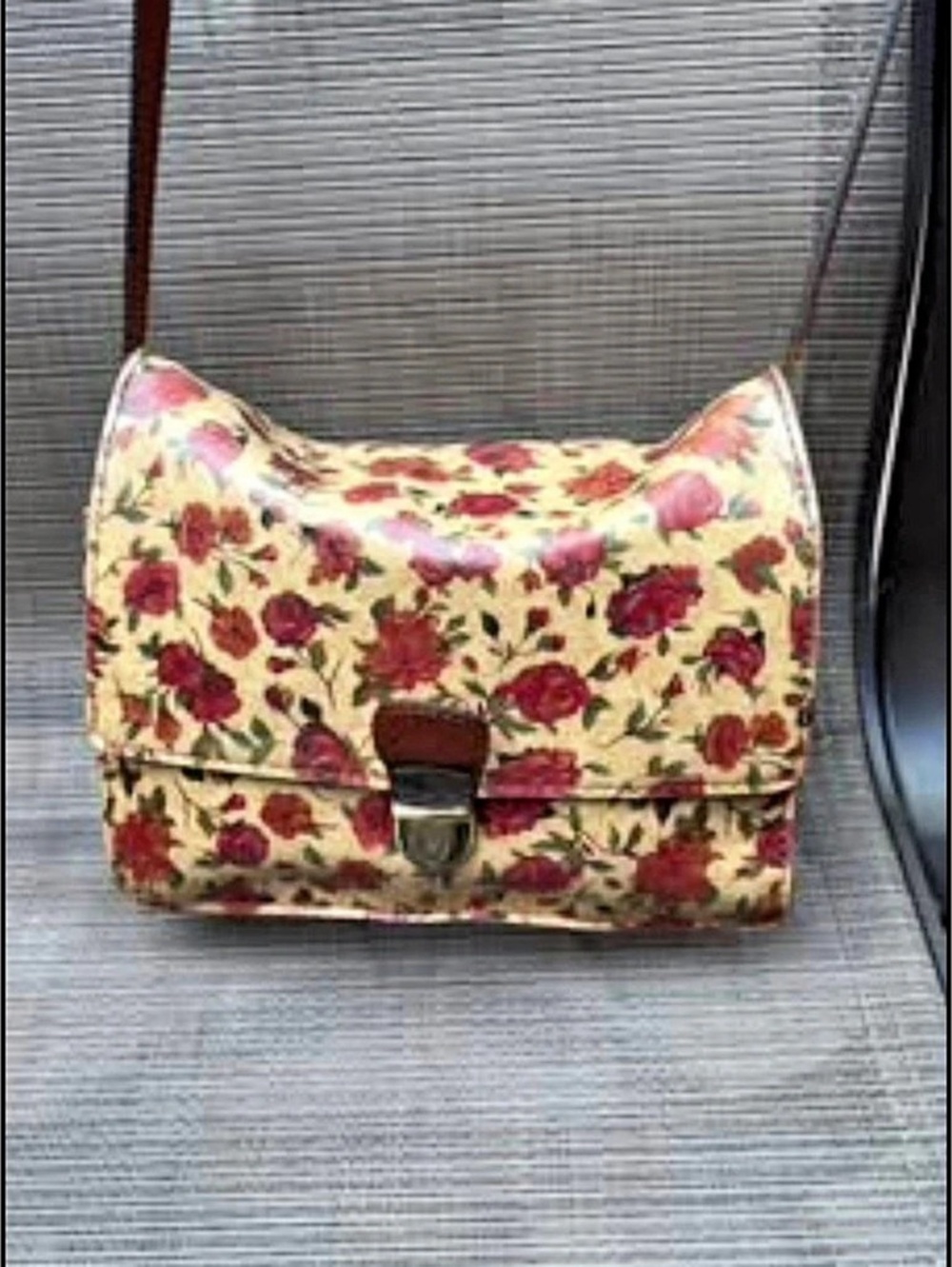 Patricia Nash Floral Crossbody Bag in Yellow & Red